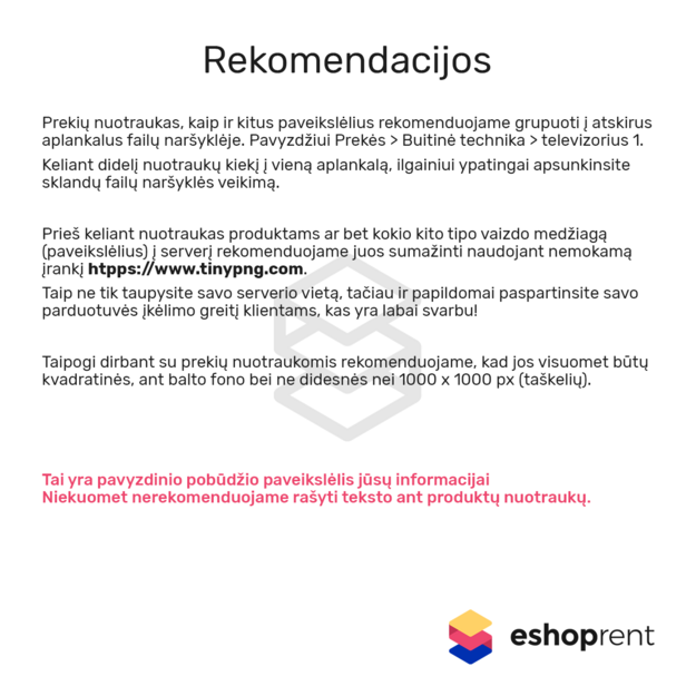 Prekės kortelė - pavyzdinė Nr. 18